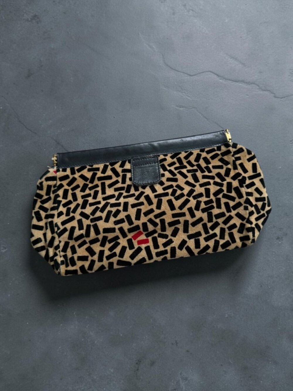 SONIA RYKIEL Paris Vintage Patterned Clutch Handbag